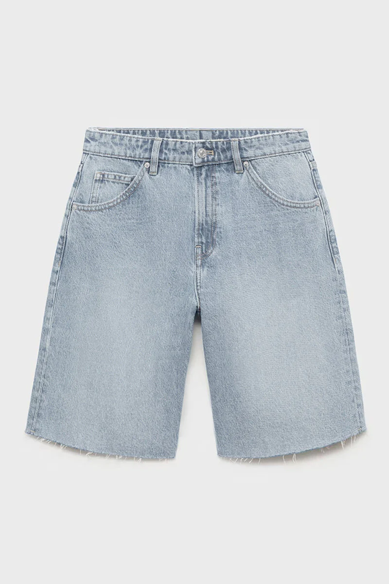 Katchme Mid-Rise Tassel Hem Baggy Denim Shorts - Image 12