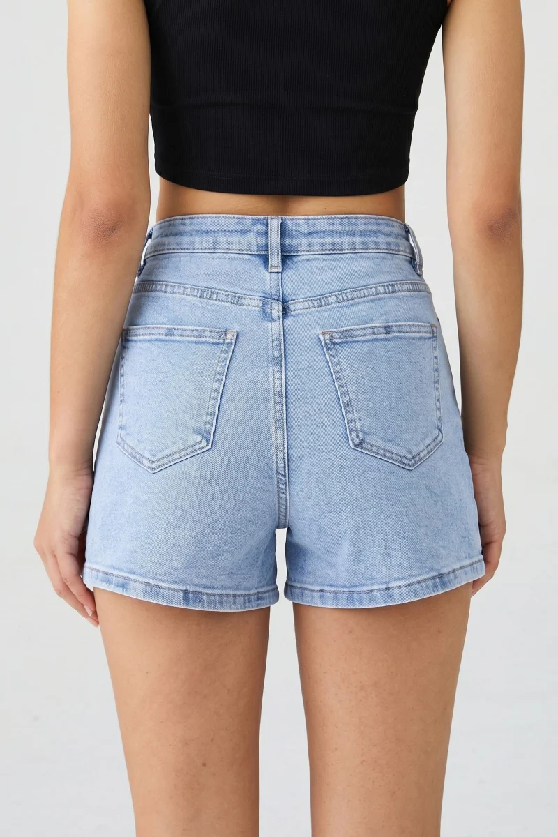 KATCH ME Denim Shorts High Waisted Street Style Casual Jeans - Image 5