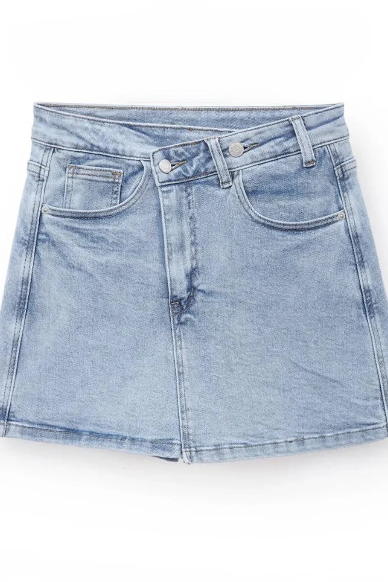 KATCH ME Denim Skorts Mid Rise Multi Pocket Street Style - Image 4