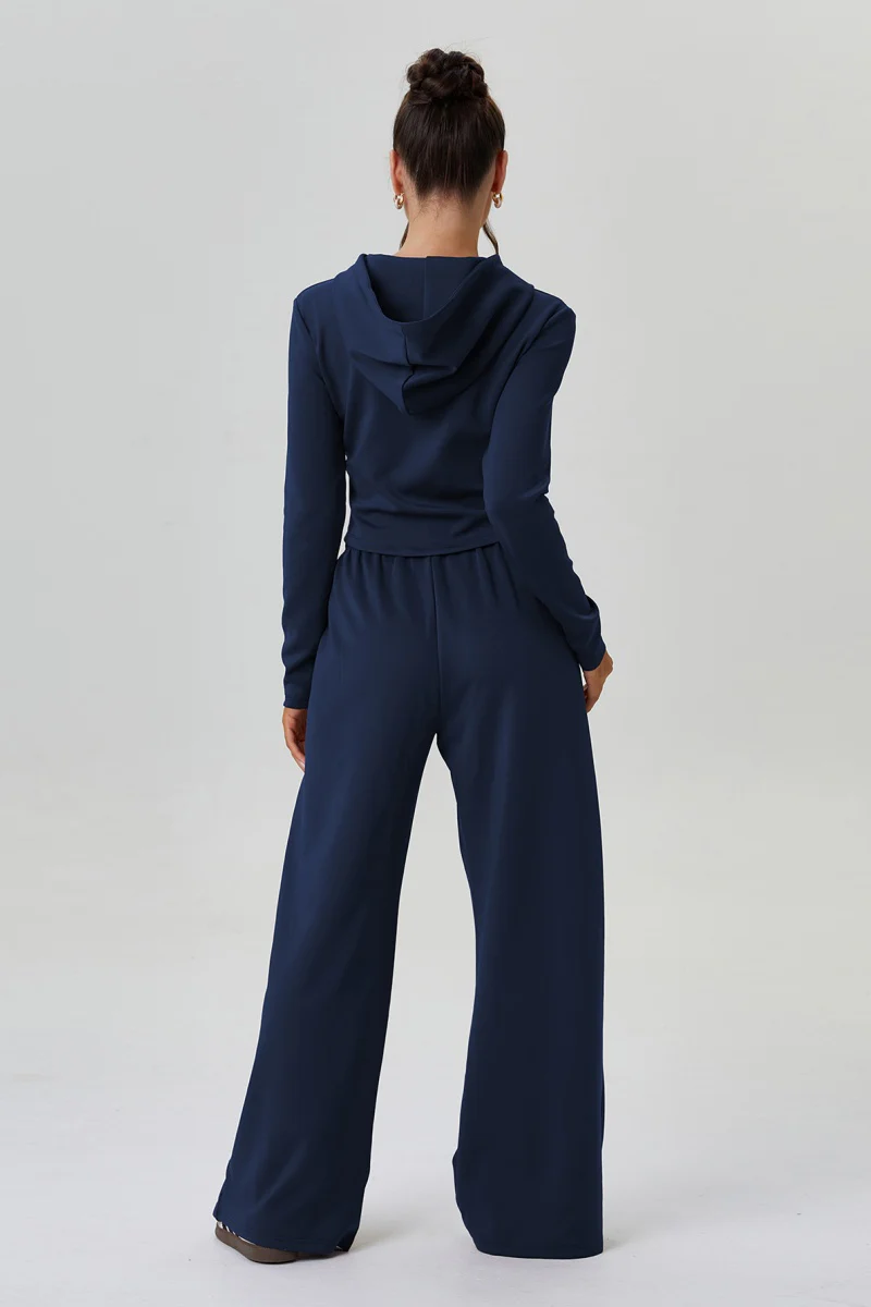 KATCH ME Look Women's Casual Hooded Wide Leg Co-Ord Set - Image 8