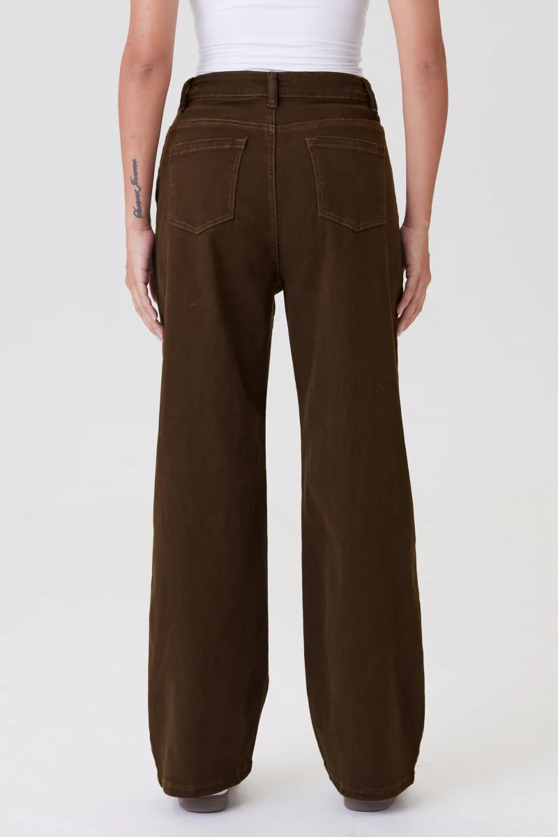 KATCH ME High Waist Multi-Pocket Soft Stretch Wide Leg Trousers - Image 3