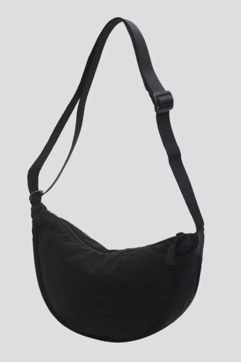 KATCH ME Solid Color Zipper Crossbody Dumpling Bag - Image 10
