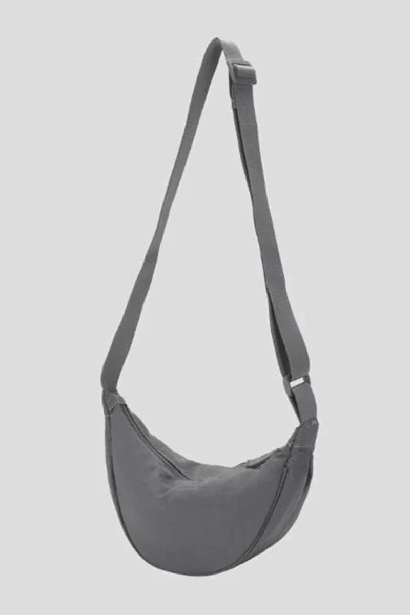 KATCH ME Solid Color Zipper Crossbody Dumpling Bag - Image 5