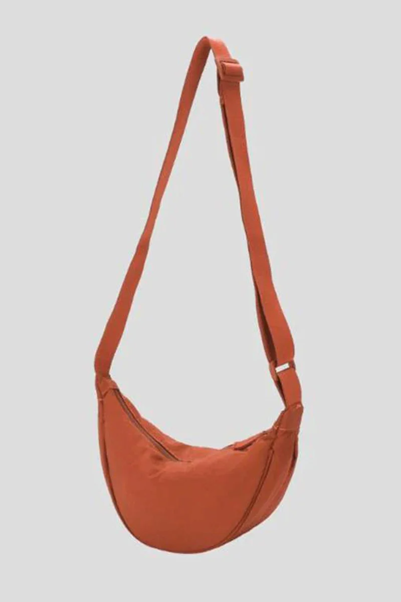 KATCH ME Solid Color Zipper Crossbody Dumpling Bag - Image 7