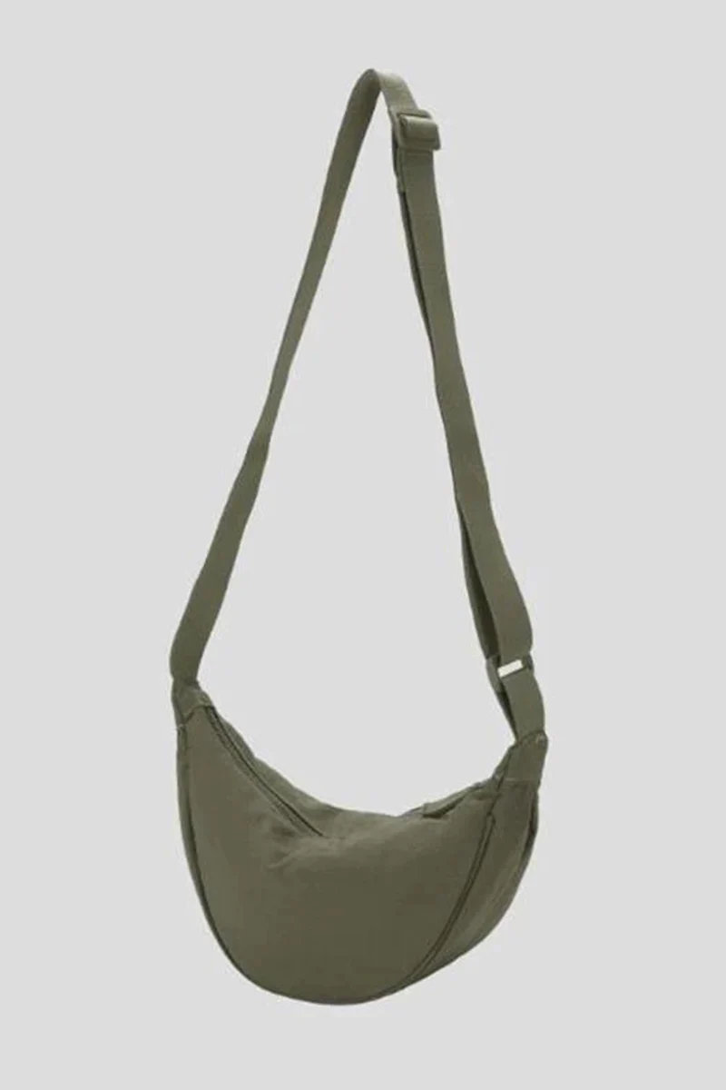 KATCH ME Solid Color Zipper Crossbody Dumpling Bag - Image 8