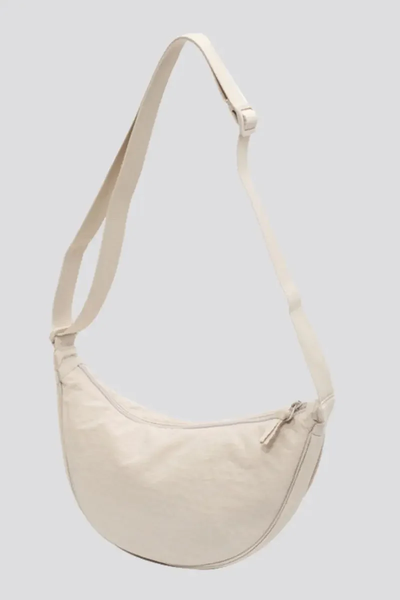 KATCH ME Solid Color Zipper Crossbody Dumpling Bag - Image 9