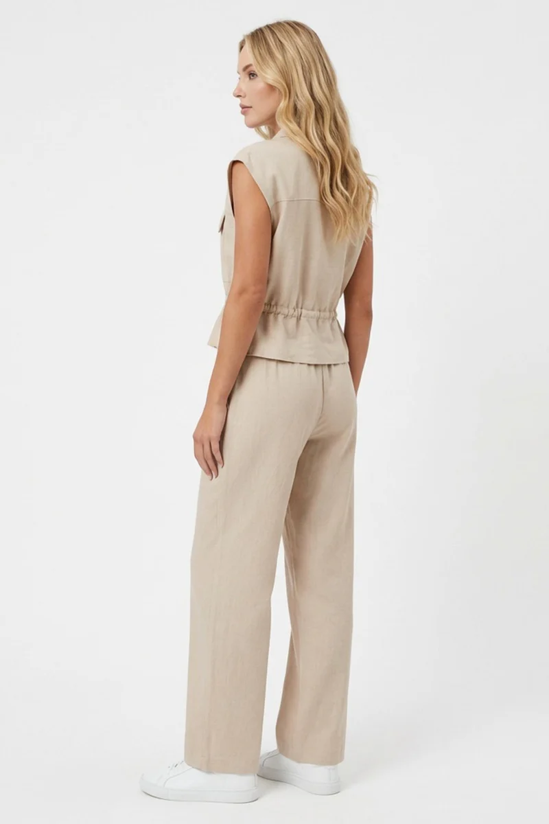 KATCH ME Two Piece Sets V Neck Wide Leg Trousers Co ords - Image 5