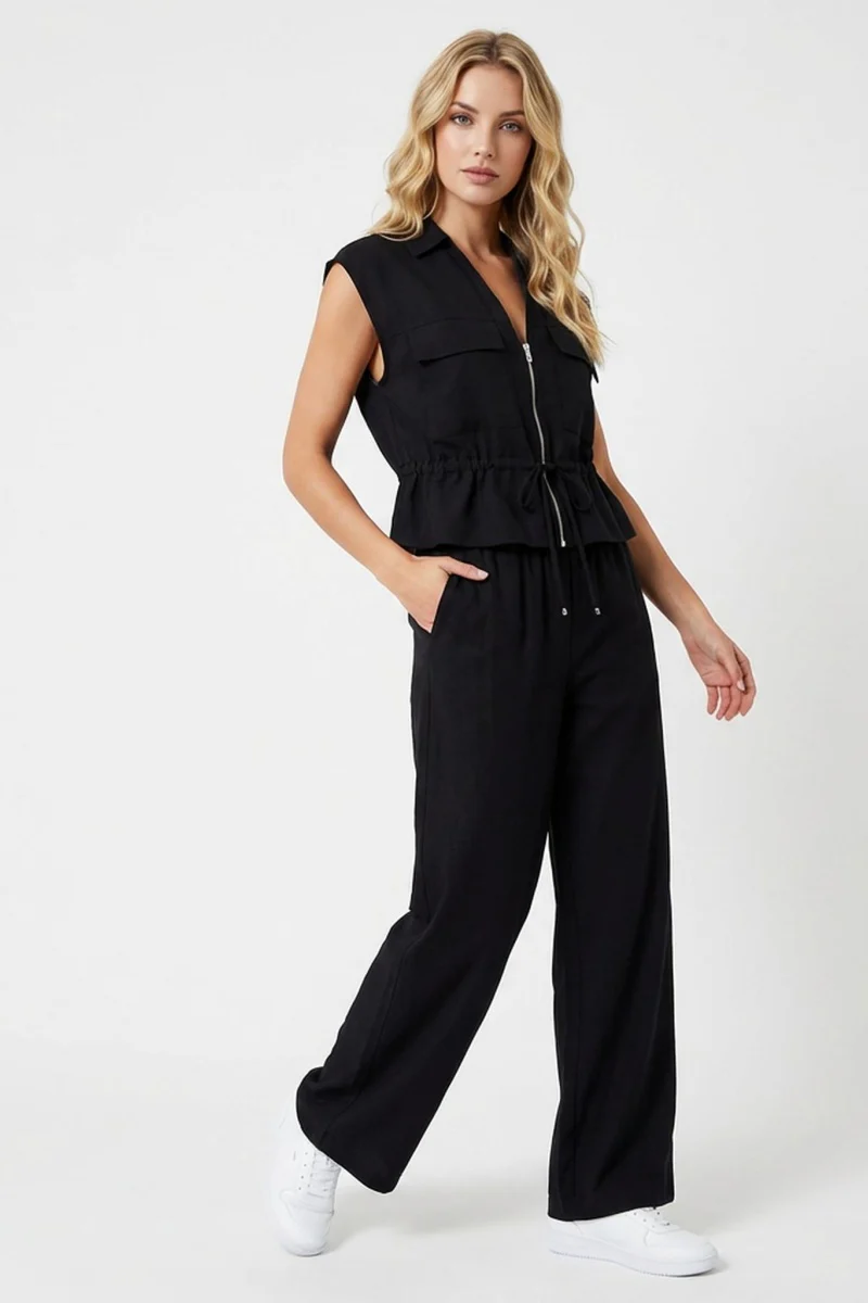 KATCH ME Two Piece Sets V Neck Wide Leg Trousers Co ords - Image 7