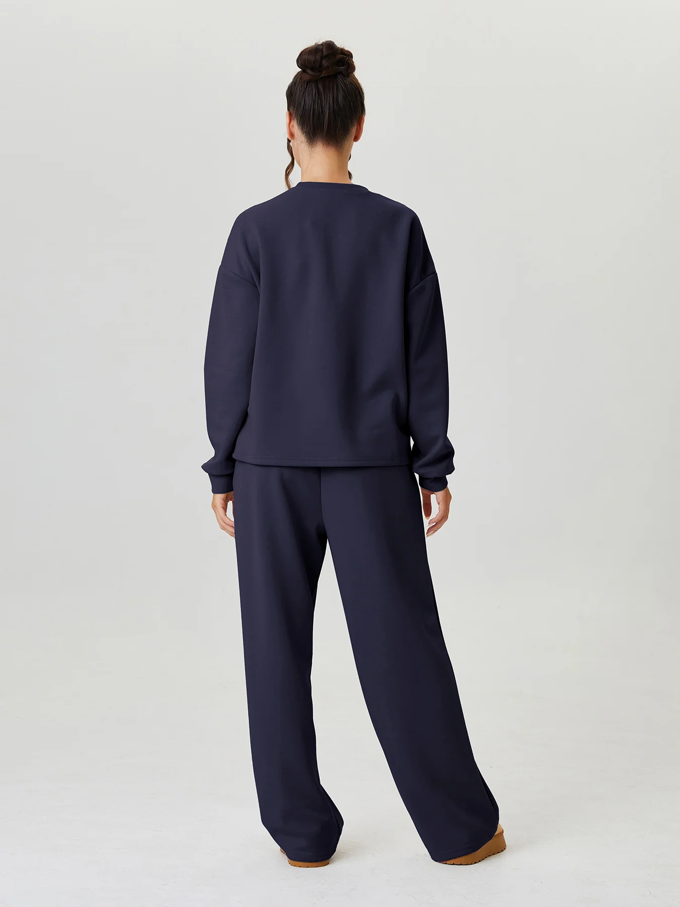 KATCH ME Round Neck Loose Top & Exposed Stitches Trousers Co-ord Set - Image 13