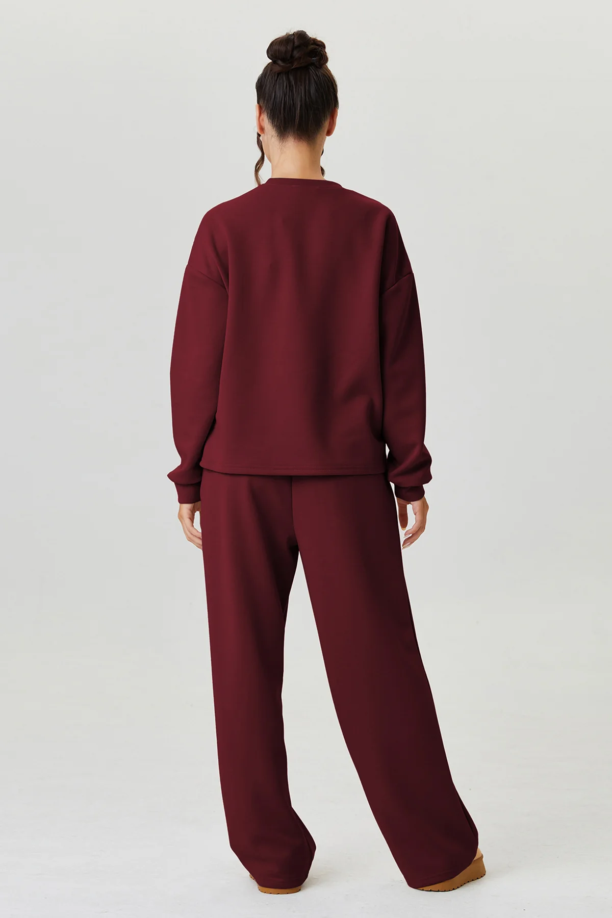 KATCH ME Round Neck Loose Top & Exposed Stitches Trousers Co-ord Set - Image 4