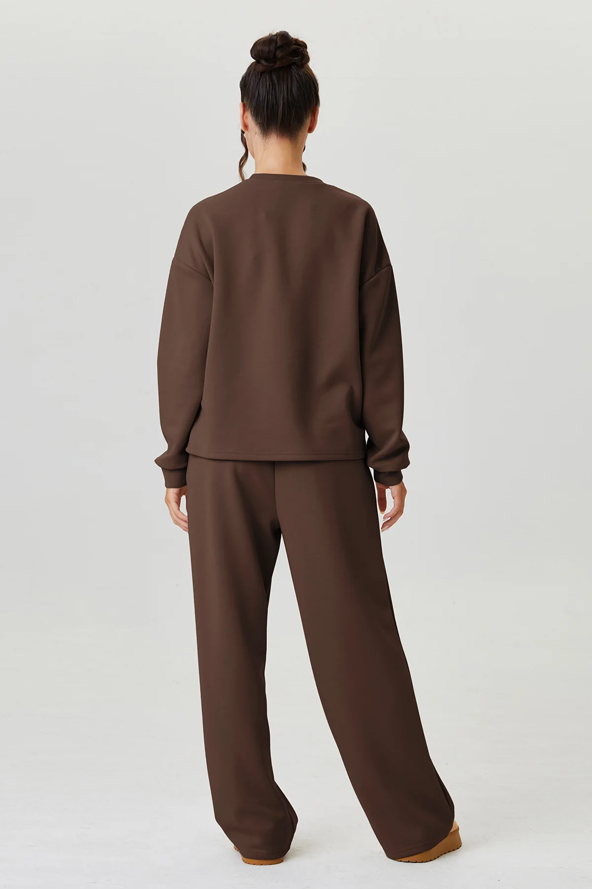 KATCH ME Round Neck Loose Top & Exposed Stitches Trousers Co-ord Set - Image 6