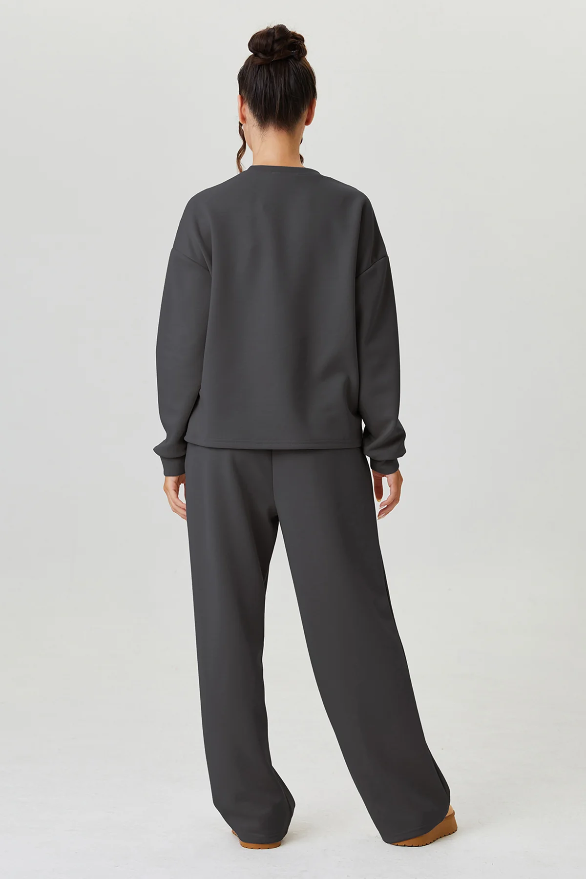 KATCH ME Round Neck Loose Top & Exposed Stitches Trousers Co-ord Set - Image 9