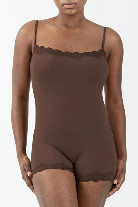 KATCH ME Spaghetti Strap Lace Trim Breathable Playsuit - Image 11