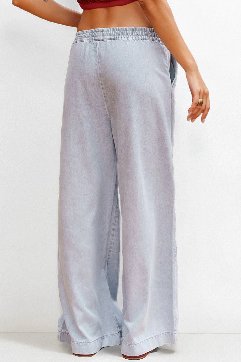 KATCH ME Low Rise Drawstring Wide Leg Trousers - Image 2