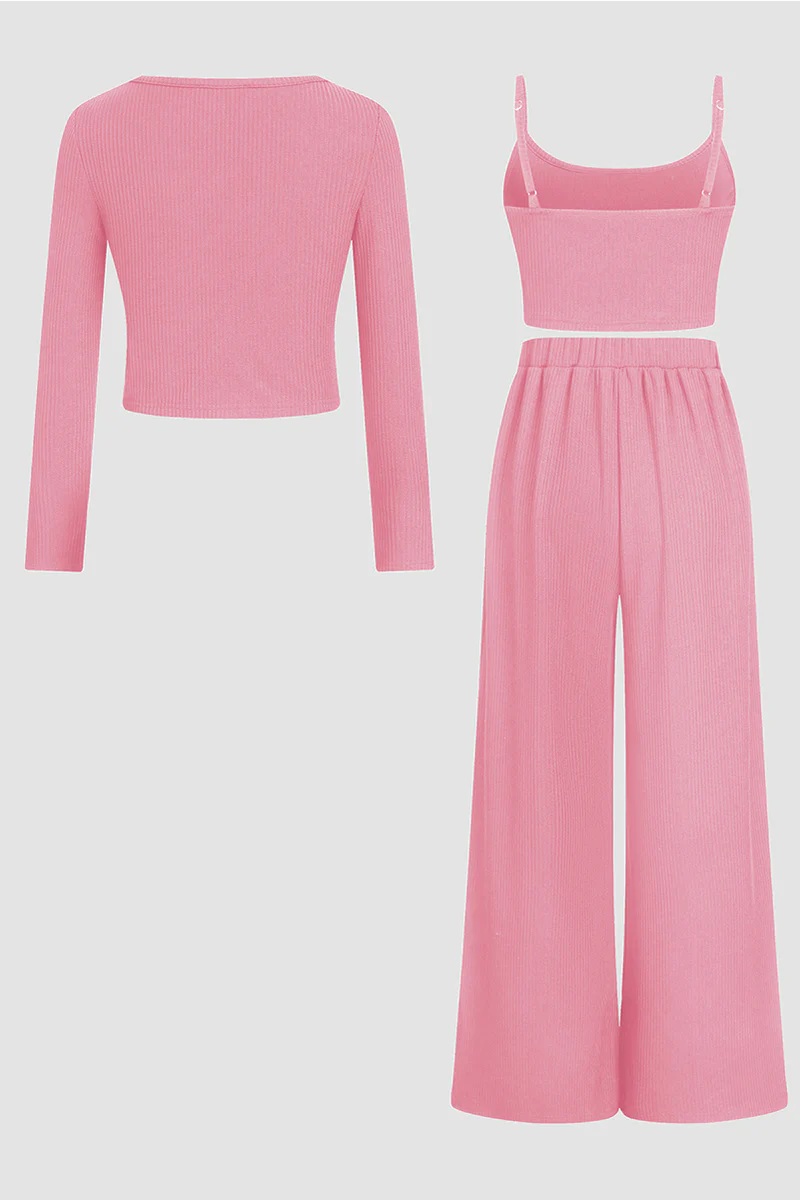 KATCH ME Minimalist Slim Camisole 3-Piece Co-ord Set - Image 2