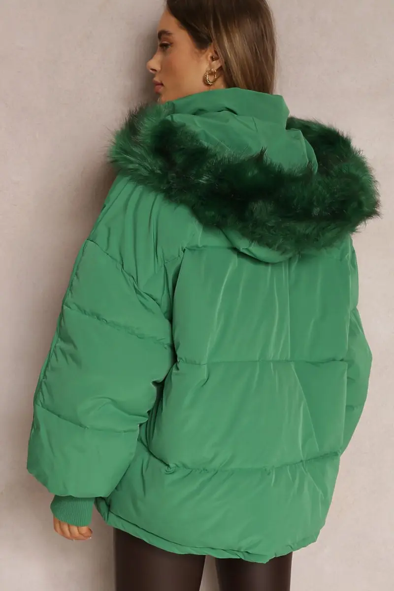 KATCH ME Versatile Plush Hooded Zip-Up Thermal Cotton Coat - Image 13