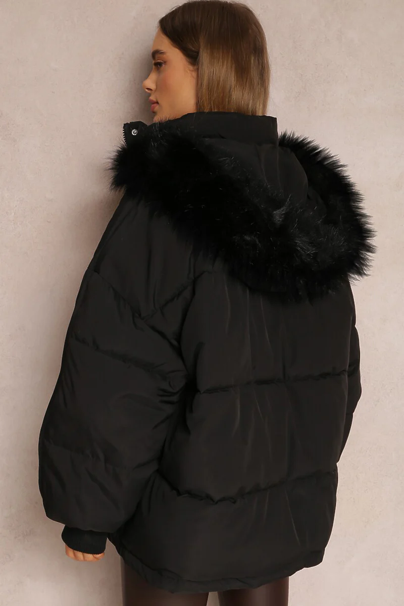 KATCH ME Versatile Plush Hooded Zip-Up Thermal Cotton Coat - Image 5